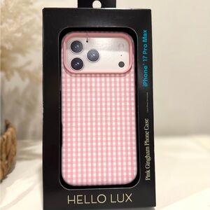 Pink Gingham iPhone 17 Pro Max Case